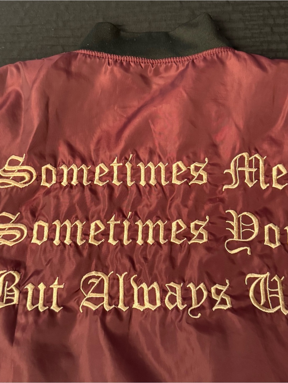 The Pipe Line TPL Retro Bomber Jacket Size Large Embroidered Slogan Street wear